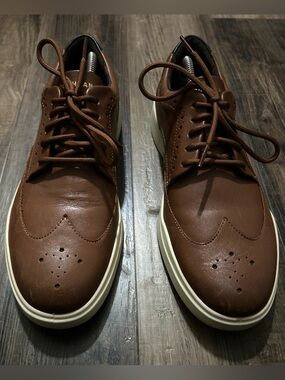 Cole Haan Mens British Brown Grand Wingtip Shoes Size 10.5M C35974